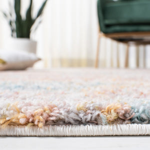 Safavieh Calista 112 Power Loomed Contemporary Rug Beige / Aqua 8' x 8' Square