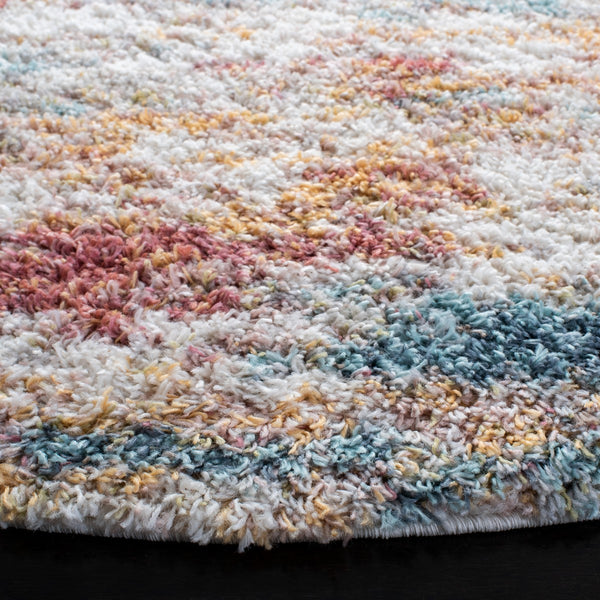 Safavieh Calista 112 Power Loomed Contemporary Rug Beige / Aqua 8' x 8' Square