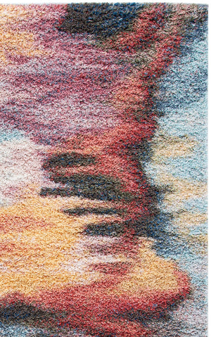 Safavieh Calista Turkish Power-Loomed Square Rug With Bold Red & Blue Abstract Design, Plush Durable Comfort 5'-3" x 5'-3" CAL114Q-5SQ