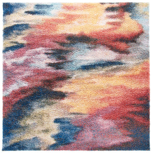 Safavieh Calista Turkish Contemporary Accent Rug In Bold Red & Blue Abstract Design, Plush Durable Pile 2'-0" x 3'-0" CAL114Q-2