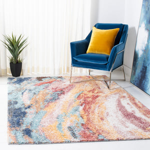 Safavieh Calista Plush Frieze Accent Rug In Gold & Aqua — Modern Turkish Loomed Texture, Soft Durable Style 2'-3" x 5'-0" CAL116D-25