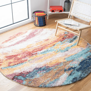 Safavieh Calista Plush Frieze Accent Rug In Gold & Aqua — Modern Turkish Loomed Texture, Soft Durable Style 2'-3" x 5'-0" CAL116D-25