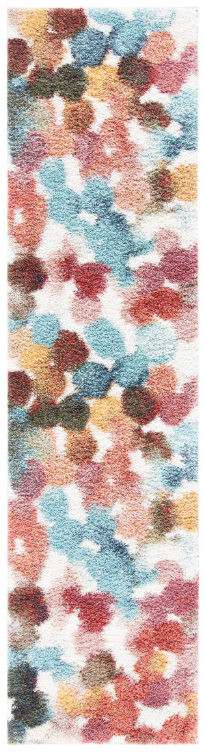 Safavieh Calista Sculptural Round Area Rug In Bold Red & Blue Abstract — Plush 1" Pile, Power‑Loomed Turkey 3'-0" x 3'-0" CAL118Q-3R