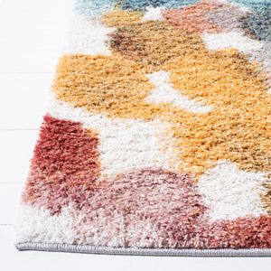 Safavieh Calista Contemporary 3' X 5' Red & Blue Area Rug - Plush, Durable, Oeko-tex Certified Elegance! Red ,Blue Polypropylene Pile Frise Cal118q-3