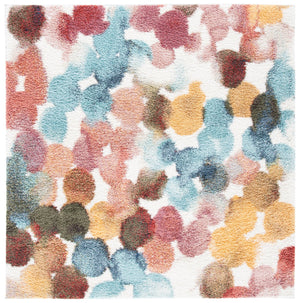 Safavieh Calista Sculptural Round Area Rug In Bold Red & Blue Abstract — Plush 1" Pile, Power‑Loomed Turkey 3'-0" x 3'-0" CAL118Q-3R