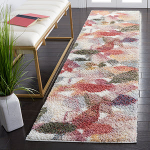Safavieh Calista Square 5'3" X 5'3" Rust & Gold Area Rug — Turkish Power-Loomed, 1" Plush Polypropylene Frieze CAL120P-5SQ