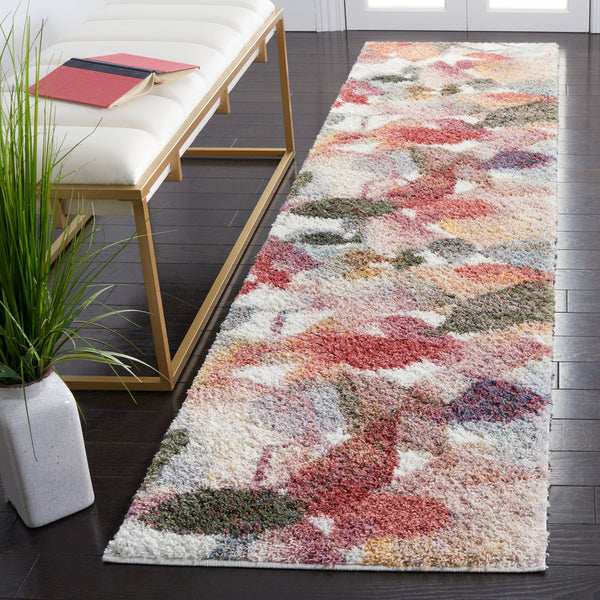 Safavieh Calista Square 5'3" X 5'3" Rust & Gold Area Rug — Turkish Power-Loomed, 1" Plush Polypropylene Frieze CAL120P-5SQ