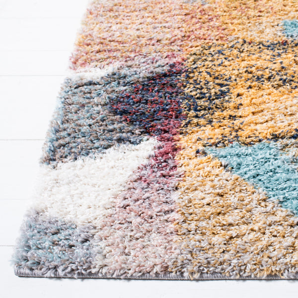 Safavieh Calista Square 5'3" X 5'3" Rust & Gold Area Rug — Turkish Power-Loomed, 1" Plush Polypropylene Frieze CAL120P-5SQ