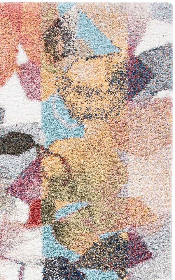 Safavieh Calista Square 5'3" X 5'3" Rust & Gold Area Rug — Turkish Power-Loomed, 1" Plush Polypropylene Frieze CAL120P-5SQ