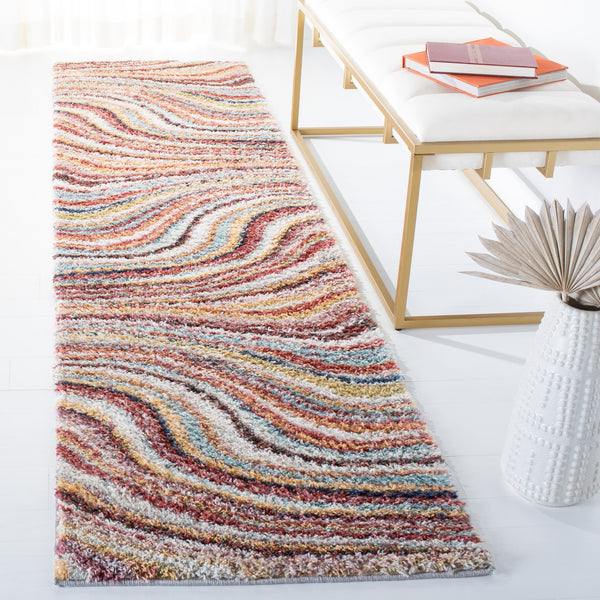 Safavieh Calista Power-Loomed 3X5 Rust & Grey Area Rug — Plush 1" Pile, Stain-Resistant, Turkish-Made Chic CAL130P-3
