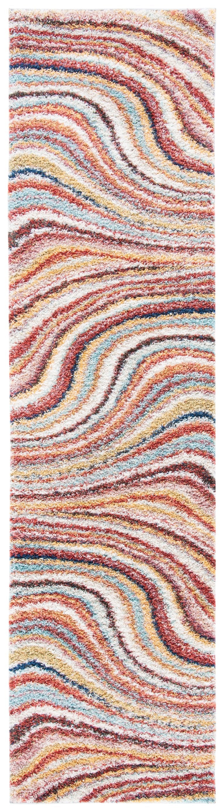Safavieh Calista Power-Loomed 3X5 Rust & Grey Area Rug — Plush 1" Pile, Stain-Resistant, Turkish-Made Chic CAL130P-3