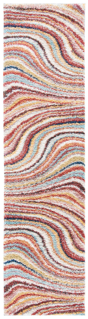 Safavieh Calista Power-Loomed 3X5 Rust & Grey Area Rug — Plush 1" Pile, Stain-Resistant, Turkish-Made Chic CAL130P-3