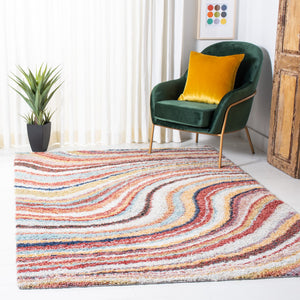 Safavieh Calista Power-Loomed 3X5 Rust & Grey Area Rug — Plush 1" Pile, Stain-Resistant, Turkish-Made Chic CAL130P-3