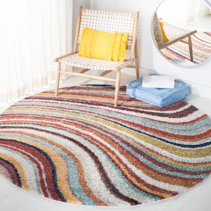Safavieh Calista Power-Loomed 3X5 Rust & Grey Area Rug — Plush 1" Pile, Stain-Resistant, Turkish-Made Chic CAL130P-3