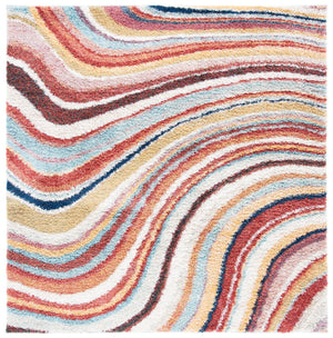 Safavieh Calista Power-Loomed 3X5 Rust & Grey Area Rug — Plush 1" Pile, Stain-Resistant, Turkish-Made Chic CAL130P-3