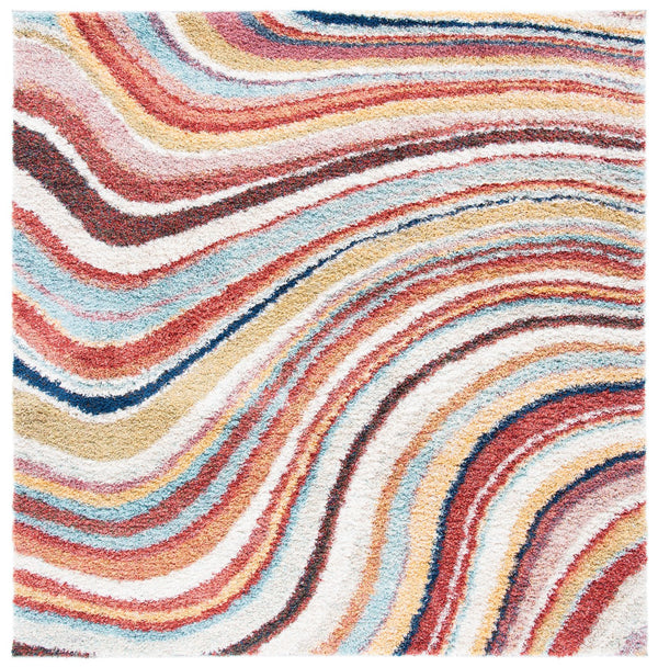 Safavieh Calista Power-Loomed 3X5 Rust & Grey Area Rug — Plush 1" Pile, Stain-Resistant, Turkish-Made Chic CAL130P-3