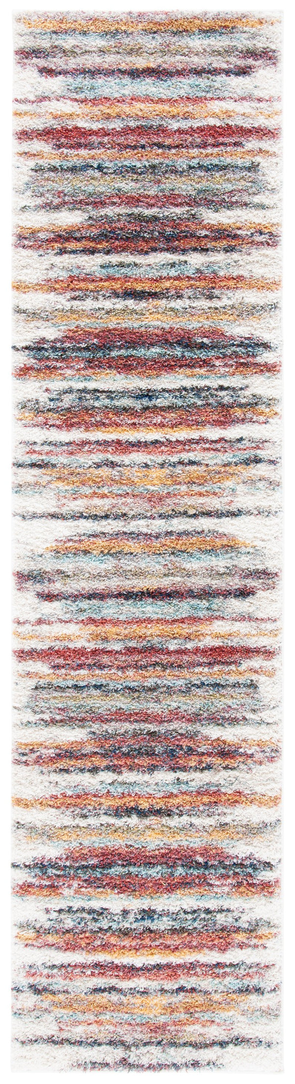 Safavieh Calista Round Turkish Area Rug — Abstract Rust & Gold Brushstroke Design, Plush 1" Pile, Durable 5'-3" x 5'-3" CAL132P-5R