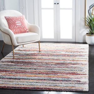 Safavieh Calista Plush Rust & Gold Square Rug — Contemporary Turkish Loomed Design, Cozy 1" Pile Comfort Edge 5'-3" x 5'-3" CAL132P-5SQ