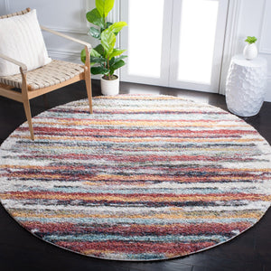 Safavieh Calista Plush Rust & Gold Square Rug — Contemporary Turkish Loomed Design, Cozy 1" Pile Comfort Edge 5'-3" x 5'-3" CAL132P-5SQ