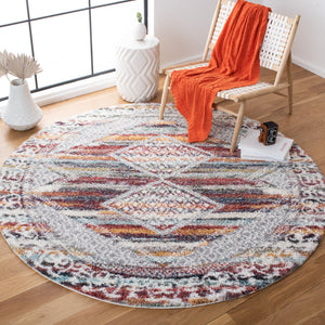 Safavieh Calista Contemporary Ivory & Rust Geometric Rug 3X5, Power-Loomed Turkey, Durable Soft Pile, Easy Care CAL136A-3