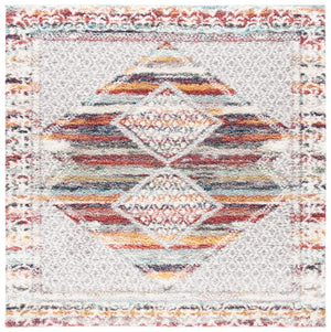 Safavieh Calista Contemporary Ivory & Rust Geometric Rug 3X5, Power-Loomed Turkey, Durable Soft Pile, Easy Care CAL136A-3
