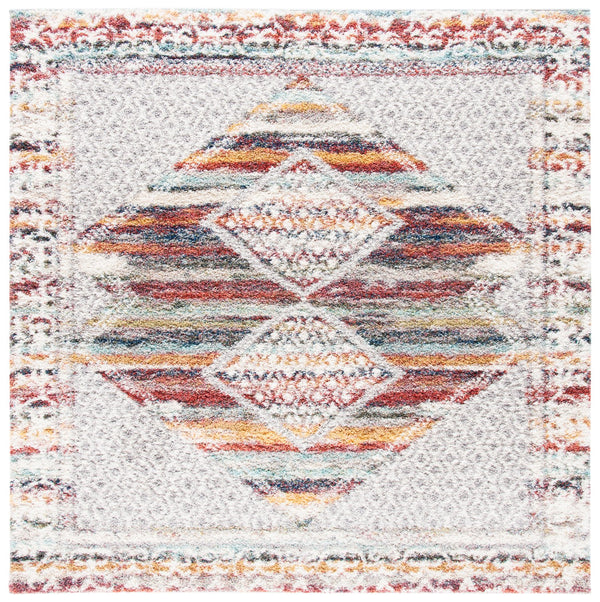 Safavieh Calista Contemporary Ivory & Rust Geometric Rug 3X5, Power-Loomed Turkey, Durable Soft Pile, Easy Care CAL136A-3