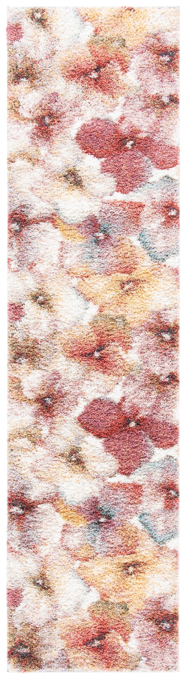 Safavieh Calista Ivory And Rust Accent Rug With Country-Florals, Power-Loomed Turkey, Soft Polypropylene Frise 3'-0" x 5'-0" CAL152A-3