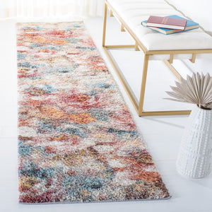Safavieh Calista Plush Rust And Ivory Shag Rug — Power-Loomed Turkish Polypropylene FriséE For Cozy Style 2'-0" x 3'-0" CAL154P-2