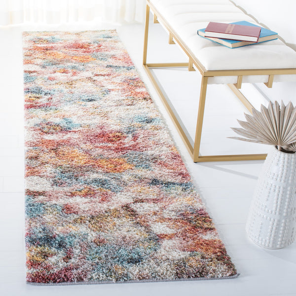Safavieh Calista Plush Rust And Ivory Shag Rug — Power-Loomed Turkish Polypropylene FriséE For Cozy Style 2'-0" x 3'-0" CAL154P-2