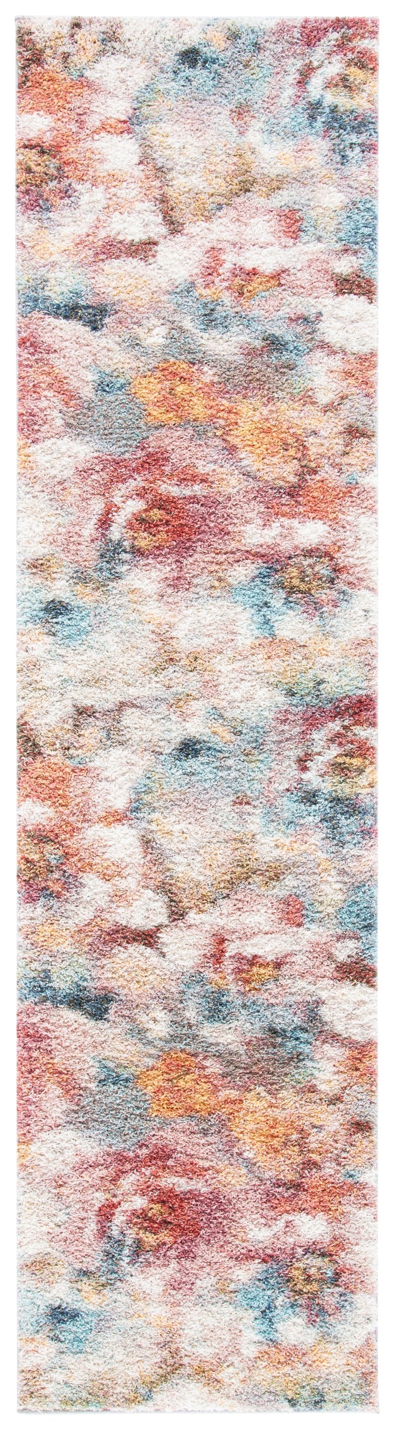 Safavieh Calista Plush Rust And Ivory Shag Rug — Power-Loomed Turkish Polypropylene FriséE For Cozy Style 2'-0" x 3'-0" CAL154P-2