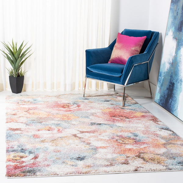 Safavieh Calista 154 Power Loomed Contemporary Rug Rust / Ivory CAL154P-8SQ