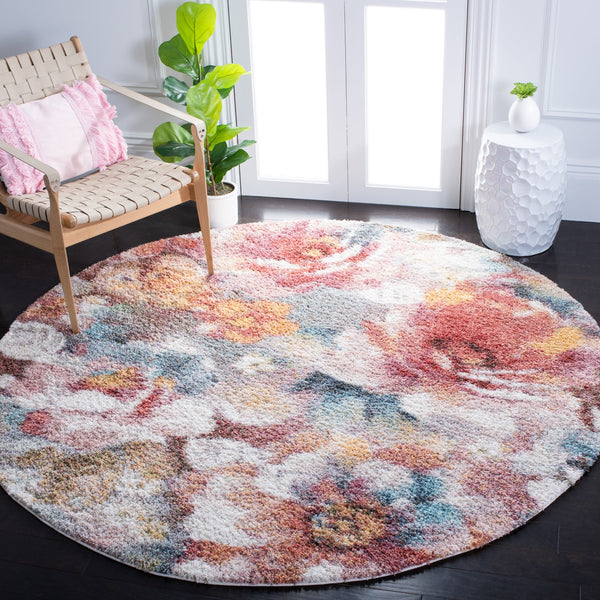 Safavieh Calista Plush Rust And Ivory Shag Rug — Power-Loomed Turkish Polypropylene FriséE For Cozy Style 2'-0" x 3'-0" CAL154P-2