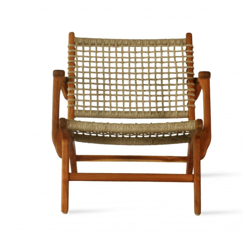 Soho Concept Calava Arm Lounge Chair - Durable Indonesian Teak Wood & Weather-resistant Viro Fiber For Comfort Teak  Soho-concept-dining-chair-14061