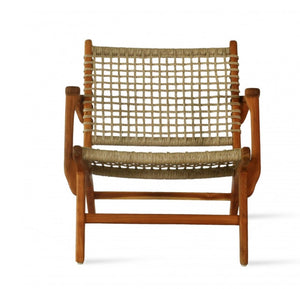Soho Concept Calava Arm Lounge Chair - Durable Indonesian Teak Wood & Weather-resistant Viro Fiber For Comfort Teak  Soho-concept-dining-chair-14060