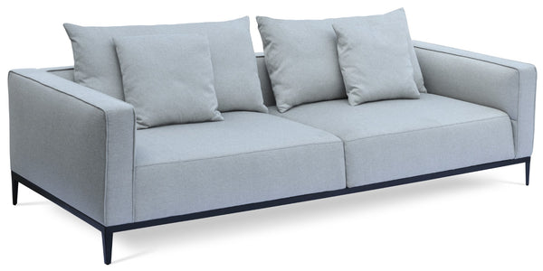 Soho Concept Rebecca Two-seater Sofa With Wire Sled Base - Boucle Juno & Camira Era Fabrics, Durable Design Grey  Soho-concept-dining-chair-13375