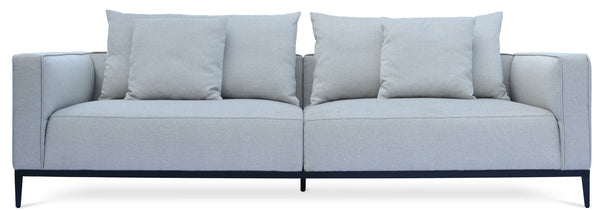 Soho Concept Rebecca Two-seater Sofa With Wire Sled Base - Boucle Juno & Camira Era Fabrics, Durable Design Grey  Soho-concept-dining-chair-13376