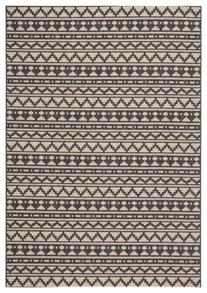 Jaipur Living Jaipur Living Killick Polypropylene Tribal Geometric Flat Woven Indoor Outdoor Rug Gray 2'X3'7" RUG143319