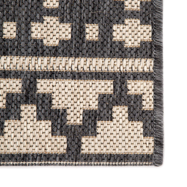 Jaipur Living Jaipur Living Killick Polypropylene Tribal Geometric Flat Woven Indoor Outdoor Rug Gray 2'X3'7" RUG143319