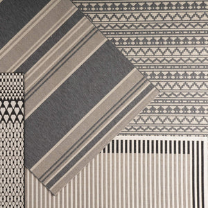 Jaipur Living Jaipur Living Killick Polypropylene Tribal Geometric Flat Woven Indoor Outdoor Rug Gray 2'X3'7" RUG143319
