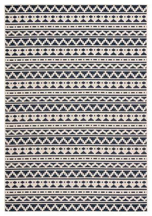 Jaipur Living Jaipur Living Killick Polypropylene Tribal Geometric Flat Woven Indoor Outdoor Rug Blue 4'X5'7" RUG143335