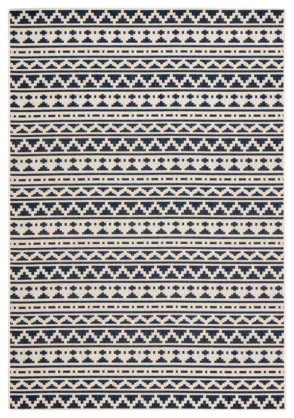 Jaipur Living Jaipur Living Killick Polypropylene Tribal Geometric Flat Woven Indoor Outdoor Rug Blue 4'X5'7" RUG143335