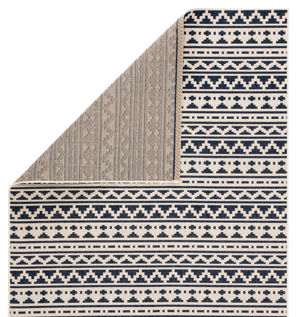 Jaipur Living Jaipur Living Killick Polypropylene Tribal Geometric Flat Woven Indoor Outdoor Rug Blue 4'X5'7" RUG143335