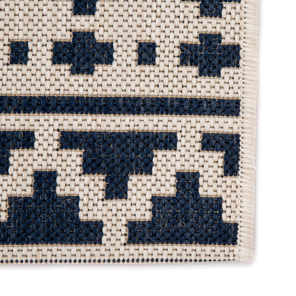 Jaipur Living Jaipur Living Killick Polypropylene Tribal Geometric Flat Woven Indoor Outdoor Rug Blue 4'X5'7" RUG143335