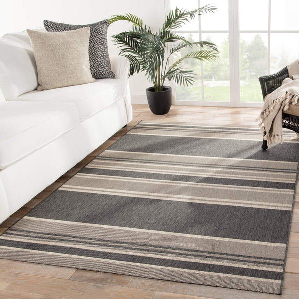Jaipur Living Jaipur Living Pilot Flatweave Polypropylene Rug Coastal Stripe Indoor Outdoor Neutral 4'X5'7" RUG143315