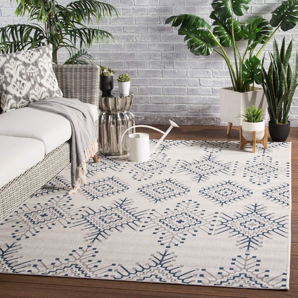 Jaipur Living Jaipur Living Compass Flatweave Polypropylene Tribal Diamond Indoor Outdoor Rug 4'X5'7" RUG143310
