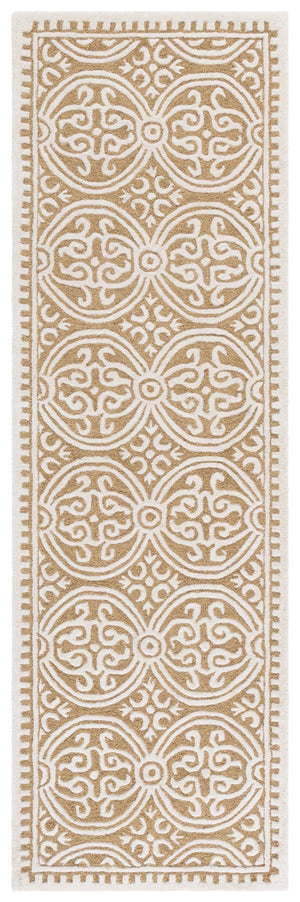 Safavieh Cambridge Ivory And Gold Hand-Tufted Wool Rug, Low-Profile Plush Pile For Modern Interiors 4'-0" x 6'-0" CAM123F-4