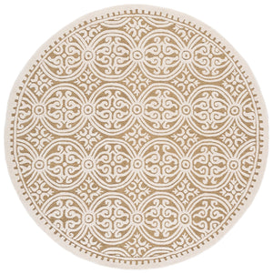 Safavieh Cambridge Ivory And Gold Hand-Tufted Wool Rug, Low-Profile Plush Pile For Modern Interiors 4'-0" x 6'-0" CAM123F-4