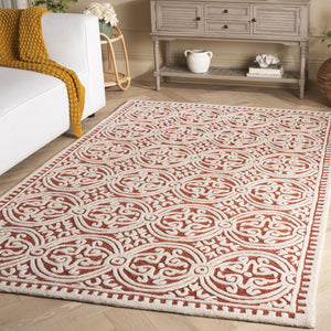 Safavieh Cambridge Hand-Tufted Wool Area Rug Ivory & Gold Traditional-Inspired Pattern Plush Texture Design 6'-0" x 6'-0" CAM123Q-6SQ