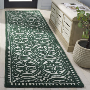 Safavieh Cambridge Hand-Tufted Wool Area Rug In Ivory & Green — Cozy, Ethically Made, Plush Durable Comfort 4'-0" x 6'-0" CAM123W-4