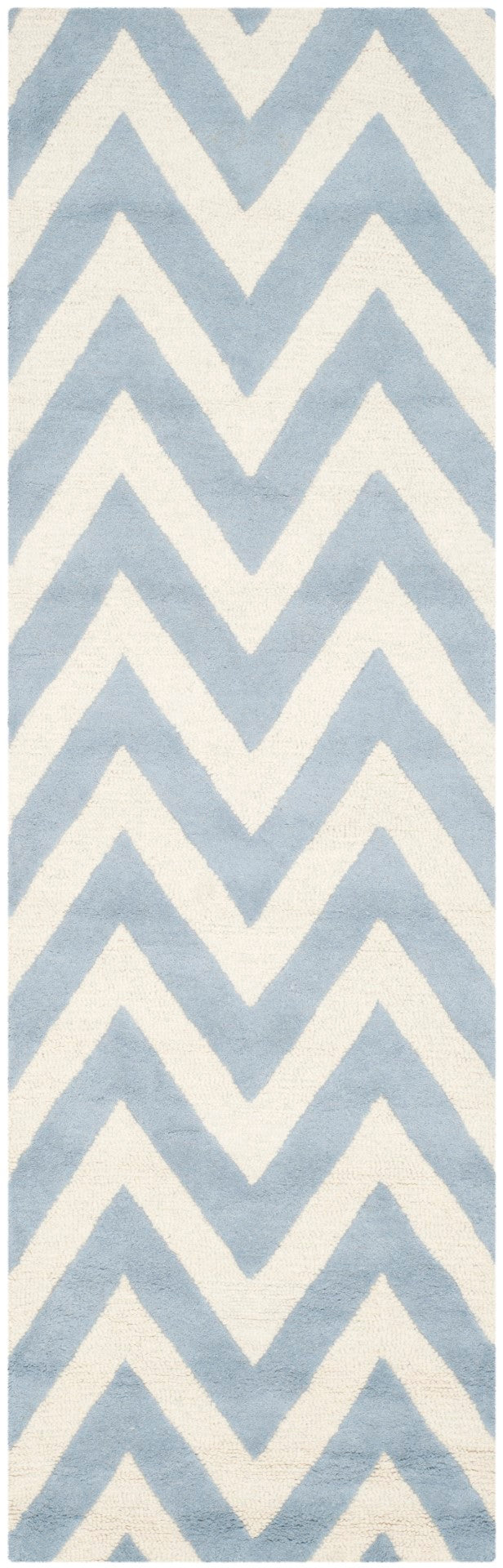 Safavieh Cambridge 139 Hand Tufted  Rug Light Blue / Ivory CAM139A-2